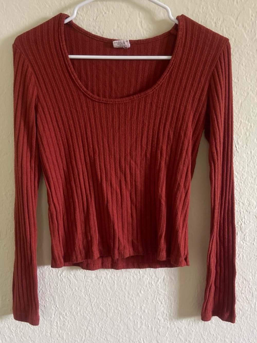 Burgundy Ribbed Top